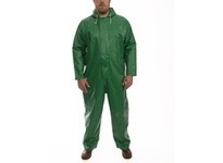 Tingley V41108-3XL SAFETYFLEX ACID SUIT Flame Resistant Coverall Attached Hood Zipper Fly Front - Green Size 3XL