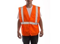Tingley V70629-S/M JOB SIGHT Hi-Vis Class 2 Safety Vest Mesh Hook & Loop Closure 2 Pockets - Fluorescent Orange-Red Size S/M