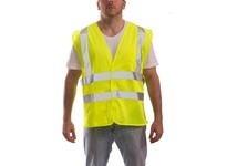 Tingley V70722-2X/3X JOB SIGHT Hi-Vis Class 2 Safety Vest Mesh Hook & Loop Closure 2 Pockets - Fluorescent Yellow-Green Size 2XL