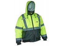 MCR Safety VBBCL3LL Class 3 Bomber Style Fluorescent Jacket | Insulated Rainwear
