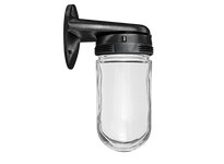 RAB VBR100B VAPORPROOF 100 Wall Bracket Black With Glass Globe | YarinInd