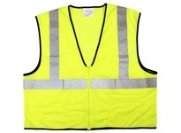 MCR VCL2MLZXL Class 2 Value Mesh Zipper 2 Silver Stripe FLUOR LIME