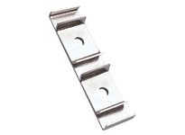 System Plast VG-011-02 Rail Clamp (Triple), Stainless Steel, 1.5" Width, 0.79" Height, Series VG-011Rail Clamp (Triple), Stainle