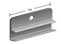 System Plast VG-012-03-316 Rail Clamp (Single), Stainless Steel, 3" Width, 1.5" Length, 0.75" Height, Series VG-012Rail Clamp (S