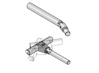 System Plast VG-020J-R10 Jointed Adjusting Rods: Grooved, Stainless Steel | 10" Length, 5/8" Rod Diameter