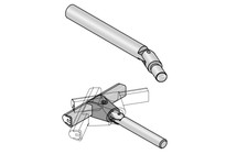 System Plast VG-020J-R3 Jointed Adjusting Rods: Grooved, Stainless Steel | YarinInd