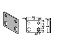 System Plast VG-117-2-2 Rail Clamp (Splice), Stainless Steel, 2.25" Width, 1.88" Height, Series VG-117Rail Clamp (Splice), Stain