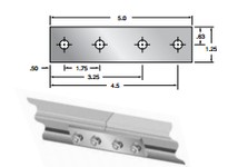 System Plast VG-117-50125 Beadrail and Speedrail Accessories, Zinc Plated Steel, 1.25" Width, 5" Length, Series VG-117Beadrail a