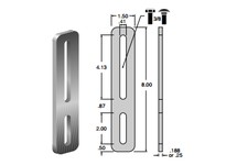 System Plast VG-204-D316-P Adjustable Support Bar, Zinc Plated Steel, 8" Length, Series VG-204Adjustable Support Bar, Zinc Plate