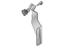 System Plast VG-223-58-01 Stainless Steel Bracket, Stainless Steel, 0.625" Rod Diameter, 2.94" Depth, 8.85" Height, Series VG-22