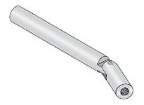 System Plast VG-232J-6-38 Jointed Adjusting Rods: Tapped, Stainless Steel, 6" Length, 5/8" Rod Diameter, 3/8-16 Thread, Series V