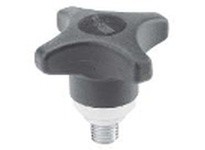 System Plast VG-280-M10M Bracket Hand Knobs, Polyamide, 2" Height, M10 Thread, Series VG-280Bracket Hand Knobs, Polyamide, 2" He