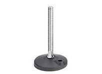 System Plast VG-511-03-S34-L7T Leveler (Polyamide Base), Polyamide, 4" Base Diameter, 7.69" Length, 6.09" Spindle Length, 3/4-10