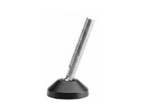 System Plast VG-533-01-S12-L3 Leveler (Polyamide Base), Polyamide, 1.58" Base Diameter, 3.7" Length, 2.45" Spindle Length, 1/2-1