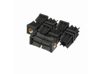 System Plast VG-552-B58 Tube End (Square), Reinforced Polyamide with Brass Threaded Insert, 1.71" Height, 5/8-11 Thread, 1-1/2" 