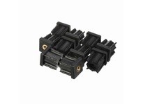 System Plast VG-553-B38 Tube End (Square), Reinforced Polyamide with Brass Threaded Insert, 1.71" Height, 3/8-16 Thread, 1-1/2" 