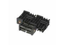 System Plast VG-555-B12 Tube End (Square), Reinforced Polyamide with Brass Threaded Insert, 1.96" Height, 1/2-13 Thread, 2" Sq. 
