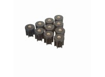 System Plast VG-558-B12 Tube End (Round), Reinforced Polyamide with Brass Threaded Insert, 1.95" Height, 1/2-13 Thread, 1-1/2" S