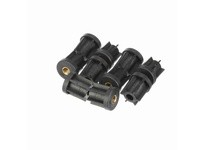 System Plast VG-558-B58 Tube End (Round), Reinforced Polyamide with Brass Threaded Insert, 1.95" Height, 5/8-11 Thread, 1-1/2" S