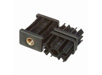 System Plast VG-561-B34 Tube End (Square), Reinforced Polyamide with Brass Threaded Insert, 1.95" Height, 3/4-10 Thread, 2" X 3"