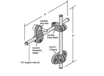 System Plast VG-615A-12-58 Sensor Mounting Assembly, Polyamide, 6" Width, 6" Length, .5" Rod Diameter, Series VG-615Sensor Mount