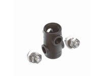 System Plast VG-621NN-12-12 Cross Block, Polyamide, 2" Width, .5" Rod Diameter, 4" Height, 2 Nuts, Series VG-621Cross Block, Pol