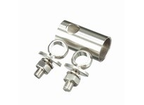 System Plast VG-621SNN-58-58 Cross Block, Stainless Steel, 2" Width, 5/8" Rod Diameter, 4.2" Height, 2 Nuts, Series VG-621Cross 