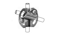 System Plast VG-629R-12-12 Rotating Cross Clamp, Stainless Steel, 1.16" Width, 2.37" Length, .5" Rod Diameter, 2" Height, Series