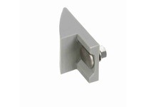 System Plast VG-686SP-1.25 Aluminum Channel Nose/Side Plow, 1.9" Width x 1" Height x 2.75" Length, White UHMW-PEAluminum Channel