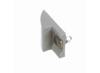 System Plast VG-687SP-1.4 Aluminum Channel Nose/Side Plow, 1.9" Width x 1" Height x 2.75" Length, White UHMW-PEAluminum Channel 