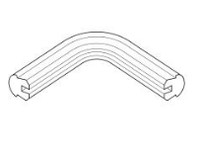 System Plast VG-730-07 Conical Guides Corner Block, 3" Width x 1.25" Height x 3" Length, White UHMW-PEConical Guides Corner Bloc