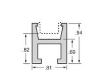 System Plast VG-A1315-20 Aluminum Channel Cable Guide, 0.81" Width x 240" Length, AluminumAluminum Channel Cable Guide, 0.81" Wi