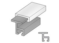 System Plast VG-A1878T-10 Aluminum Channel Combination Group C (Rail), 0.98" Width x 120" Length, AluminumAluminum Channel Combi