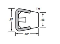 System Plast VG-GSF-10 Conical Guides Flat Guide Rail, 0.67" Width x 0.67" Height x 120" Length, White UHMW-PEConical Guides Fla