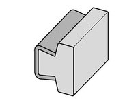 System Plast VG-GST-HT-1.25-8 Conical Guides Flat Guide Rail, 1.25" Width x 0.83" Height x 96" Length, Grey PTFEConical Guides F