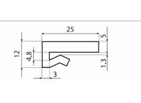 System Plast VG-J100-188-NS-20 J-Legs, 1" Width x 20' Length | Durable Industrial Supplies