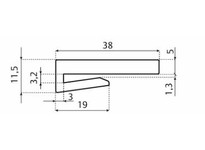 System Plast VG-J150-125-10 J-Legs, 1.5" Width x 0.4" Height x 10' Length, White UHMW-PEJ-Legs, 1.5" Width x 0.4" Height x 10' L