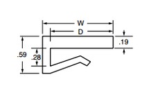 System Plast VG-J4-088-188-20 J-Legs, 0.875" Width x 20' Length, White UHMW-PEJ-Legs, 0.875" Width x 20' Length, White UHMW-PE