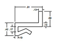 System Plast VG-JEL-078-125-NS-20 J-Legs, 0.91" Width x 20' Length, Grey Nolu-SJ-Legs, 0.91" Width x 20' Length, Grey Nolu-S