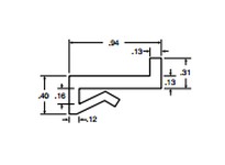 System Plast VG-JEL081-125-10 J-Legs, 0.94" Width x 0.4" Height x 10' Length, White UHMW-PEJ-Legs, 0.94" Width x 0.4" Height x 1