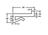 System Plast VG-JL081-125-NS-10 J-Legs, 0.94" Width x 10' Length, Grey Nolu-SJ-Legs, 0.94" Width x 10' Length, Grey Nolu-S