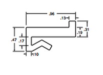 System Plast VG-JL081-188-10 J-Legs, 0.96" Width x 0.59" Height x 10' Length, White UHMW-PEJ-Legs, 0.96" Width x 0.59" Height x 