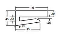 System Plast VG-JS100-188-10 J-Legs, 1" Width x 0.45" Height x 10' Length, White UHMW-PE | YarinInd