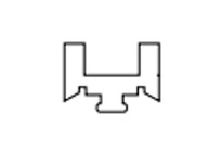 System Plast VG-P1012-20 Chain and Cable Guide Combination Group A (Cover), 20' Length, White UHMW-PEChain and Cable Guide Combi