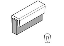 System Plast SOLUS VG-P104D-10 BAR CAP 1/16" HORSESHOE UHMW-PE