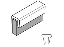 System Plast VG-P14TBC-250 Bar Cap, 0.75" Width x 0.53" Height x 250' Length | White UHMW-PE | YarinInd