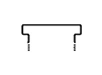 System Plast VG-P1878BC-NS-20 Bar Cap Combination Group C (Cover), 1.14" Width x 0.39" Height x 20' Length, Grey Nolu-SBar Cap C