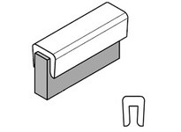 System Plast VG-P18SBC-NS-20 Bar Cap, 0.31" Width x 0.38" Height x 20' Length, Grey Nolu-SBar Cap, 0.31" Width x 0.38" Height x 