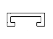 System Plast VG-P1910BC-10 Bar Cap Bar Cover, 1.31" Width x 0.45" Height x 10' Length, White UHMW-PEBar Cap Bar Cover, 1.31" Wid