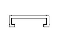System Plast VG-P2515BC-10 Bar Cap Bar Cover, 1.7" Width x 0.47" Height x 10' Length, White UHMW-PEBar Cap Bar Cover, 1.7" Width